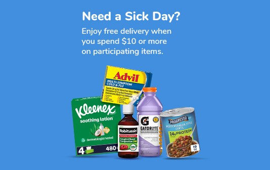 Sick Day? Free Delivery When You Spend $10+