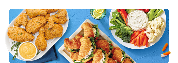 Order Ahead party trays and other meal essentials.