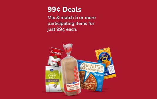 Mix & Match 5 or More, Pay 99¢ Each