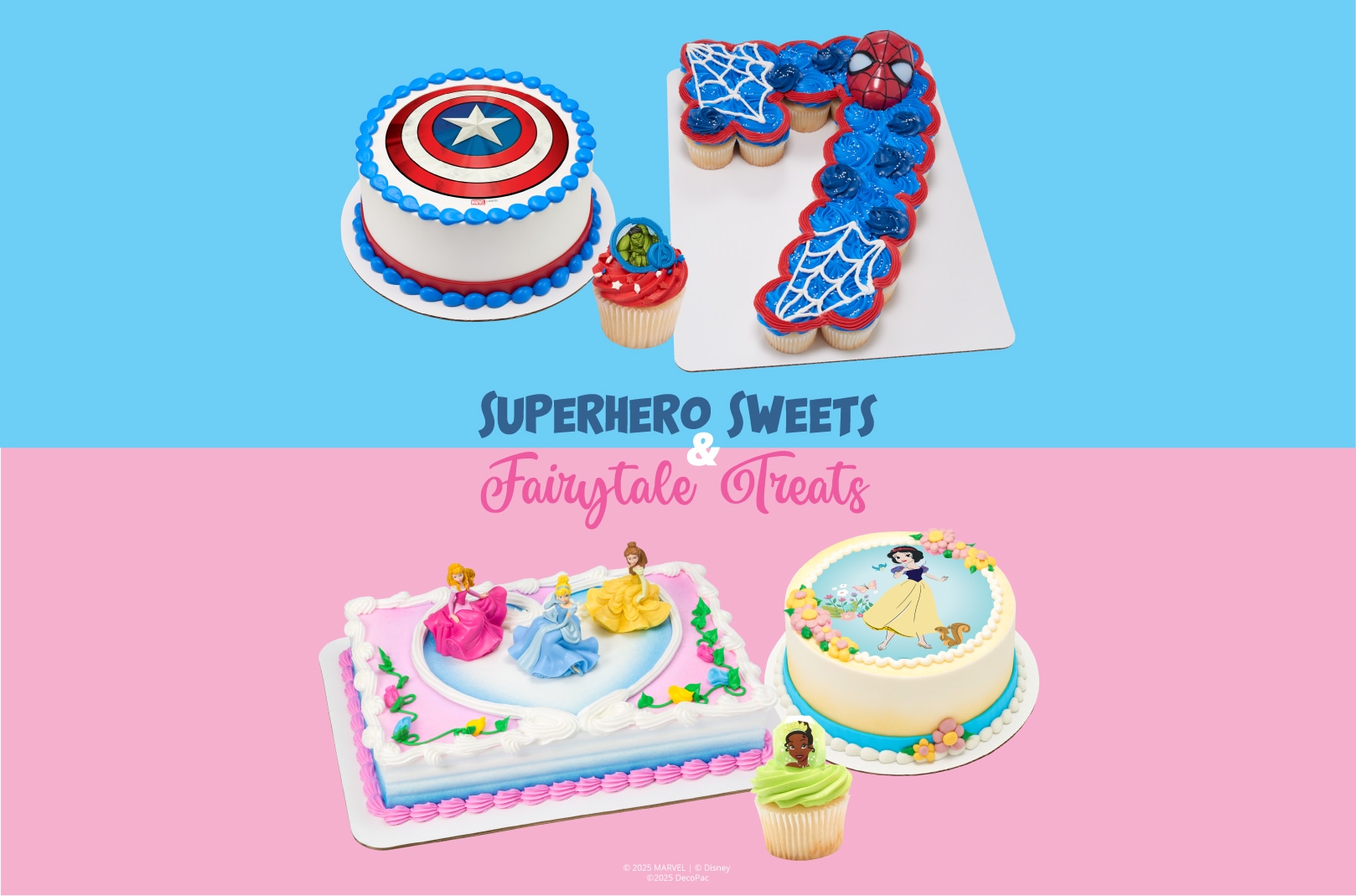 Order Superhero or Fairytale Cakes