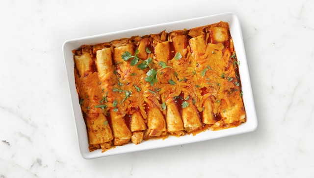 5-Ingredient Chicken Enchiladas Recipe