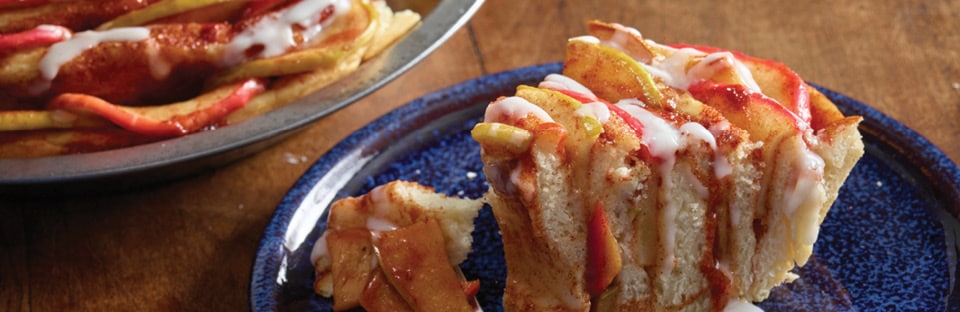 Caramel Apple Cinnamon Roll Cake