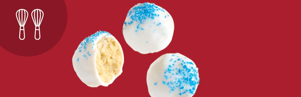 2 whisks - sugar cookie truffles