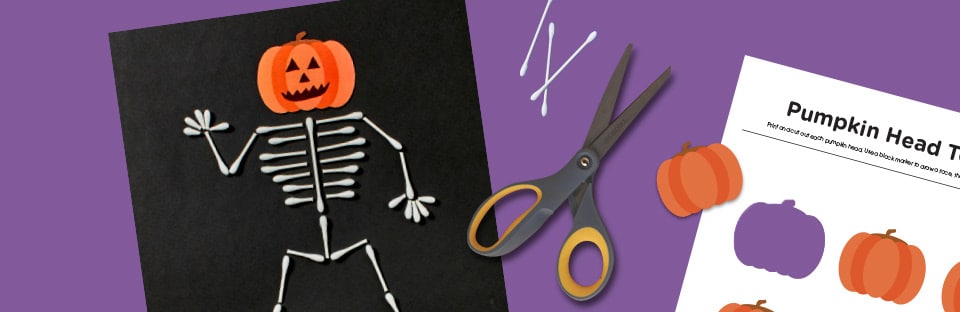 Collage of Halloween crafts for kids