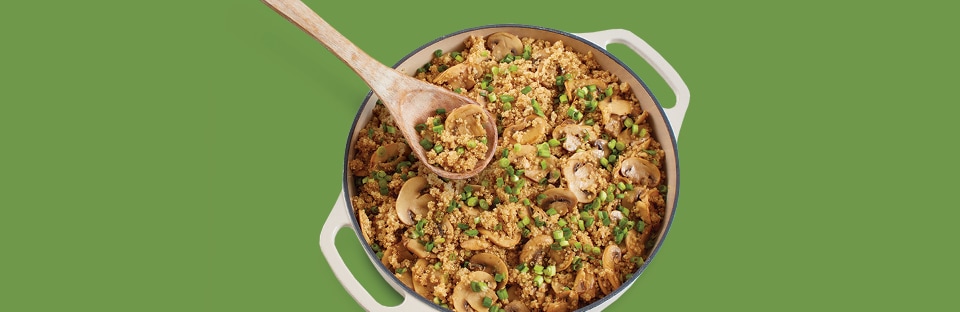 Green Onion and Mushroom Quinoa