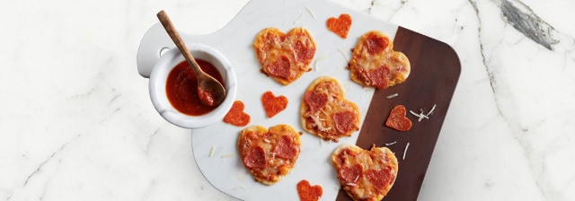 Homemade Heart-shaped Pizza