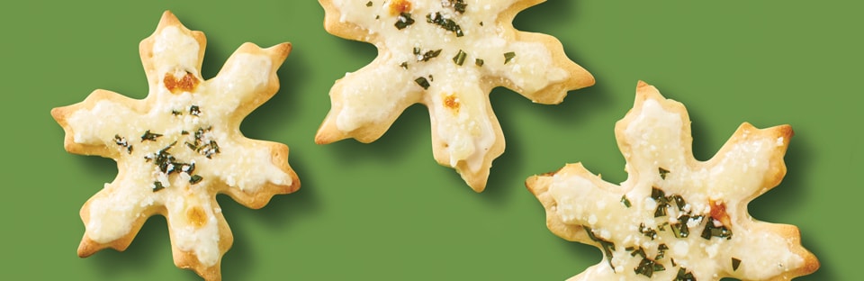 snowflake-shaped pizza