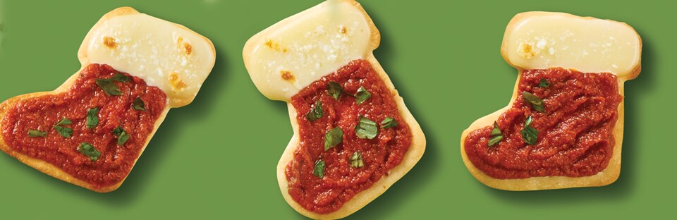 stocking-shaped pizza