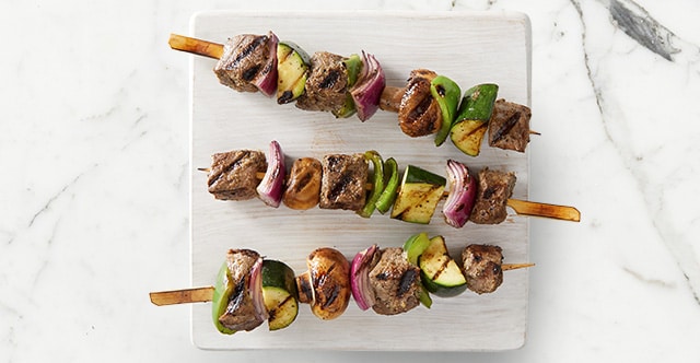 Keto Steak and Mushroom Kebabs