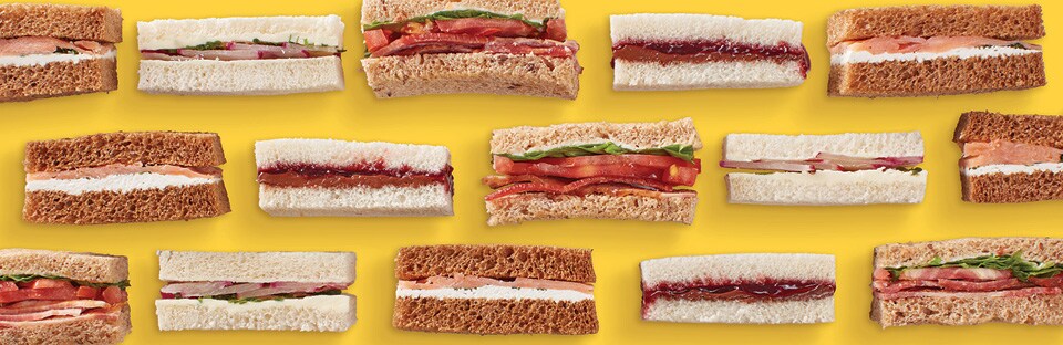 pattern of different tea sandwiches