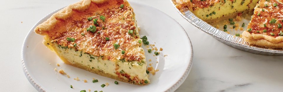 cheese and fresh herb quiche