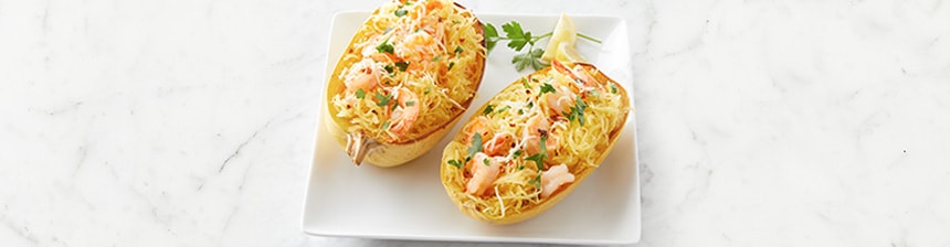 Spaghetti Squash Shrimp Scampi