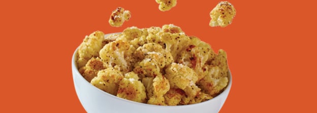 Bowl of cooked cauliflower