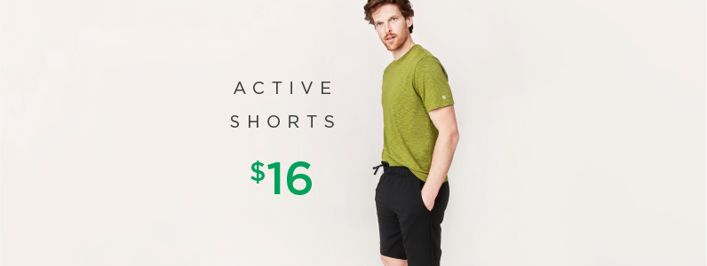 man in active shorts