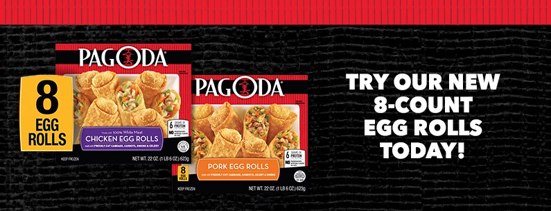 Try Our New 8-Count Egg Rolls Today!
