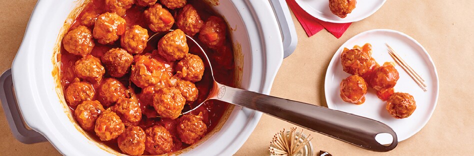 Buffalo Meatballs in a crockpot