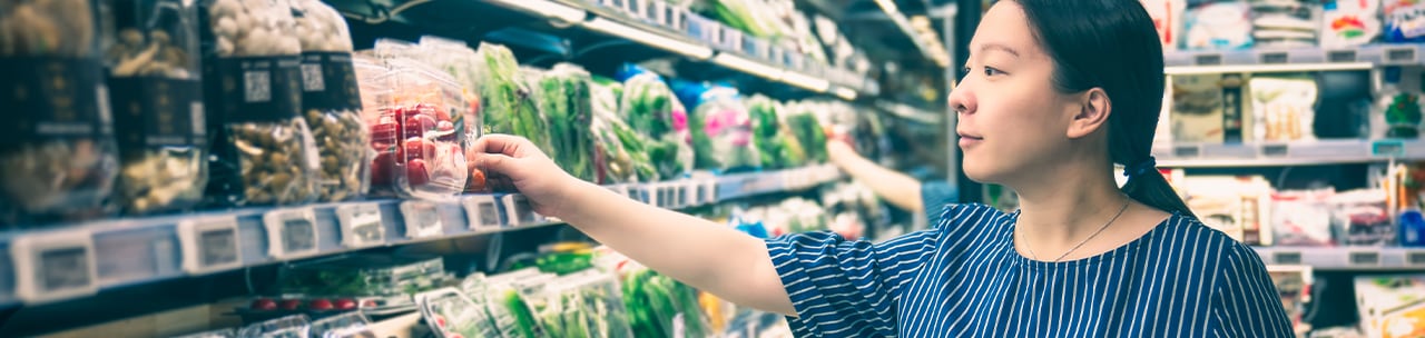 Grocery store shopping - labels
