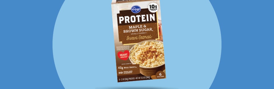 Kroger Brand Maple & Brown Sugar Protein Instant Oatmeal