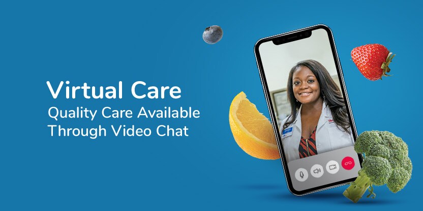 Virtual Care. Quality care available through video chat. Virtual Care. Quality care available through video chat.