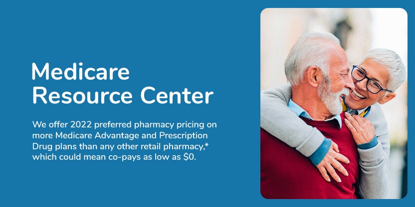 Medicare Resource Center. We offer preferred pharmacy pricing on more medicare advantage and prescription drug plans than any other retail pharmacy, which could mean co pays as low as zero dollars. Medicare Resource Center. We offer preferred pharmacy pricing on more medicare advantage and prescription drug plans than any other retail pharmacy, which could mean co pays as low as zero dollars.