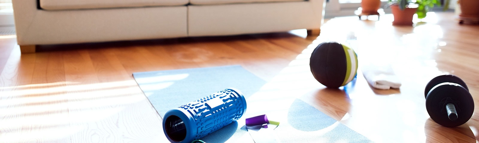 Workout mat with weights