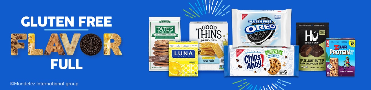 Gluten free snacks from Mondelez