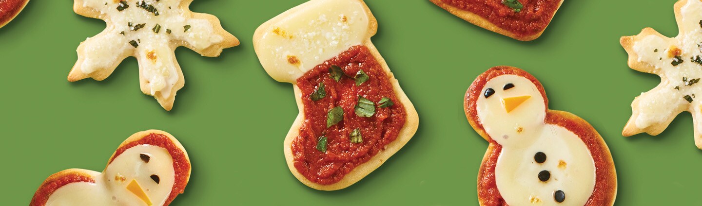 assortment of mini pizzas that look like cookies