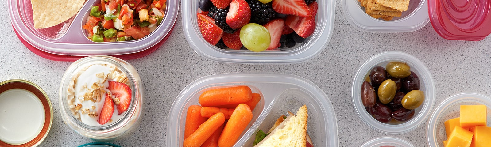 Food prepped in tubberware