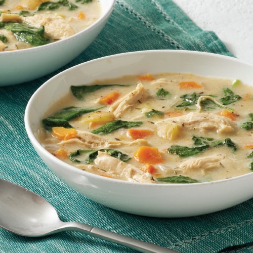 Chicken spinach soup deals