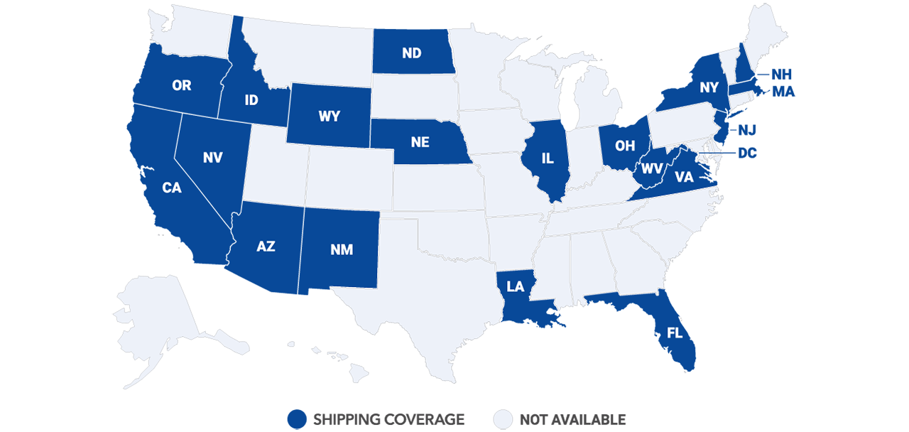 Wine Shipping Available in Select States