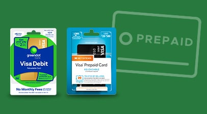 Example of prepaid card offerings at Kroger including but not limited to Visa debit and Visa Prepaid cards.