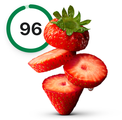 Cut up strawberry with a 96 FoodHealth score