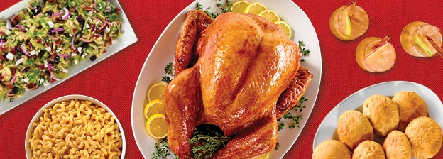 Thanksgiving food spread