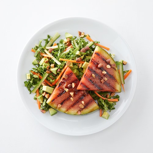 Grilled Sesame Ginger Watermelon Steak Salad Recipe