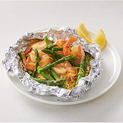 Grilled Shrimp and Asparagus Foil Packets Recipe