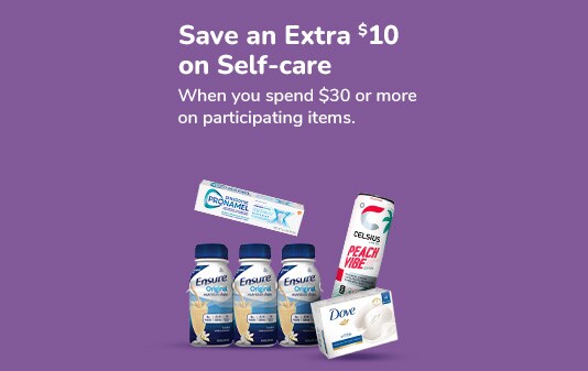 Spend $30, Save $10 on Self Care