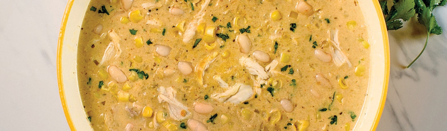 Shortcut Green Chicken Enchilada Soup
