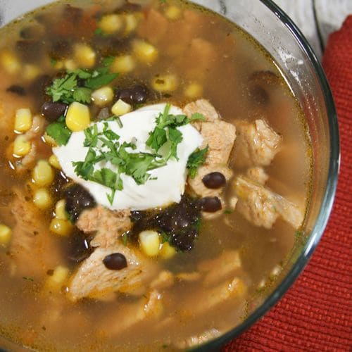 Southwestern Chicken and Black Bean Soup Recipe