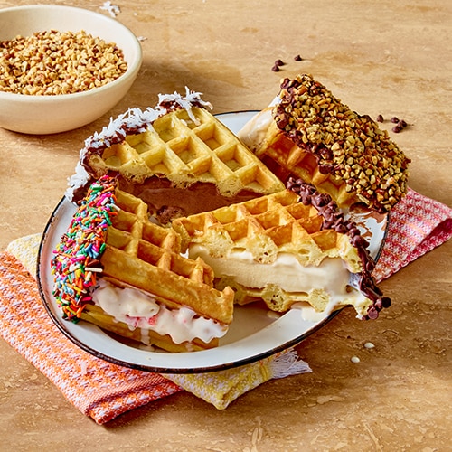 Waffle ice cream hotsell