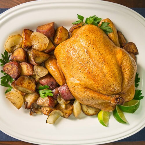 Roasted Chicken Breasts with Potatoes, Squash and Brussels Sprouts Recipe -  Kroger