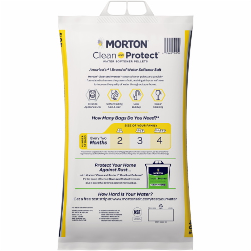 Morton® System Saver II Water Softening Pellets Perspective: back