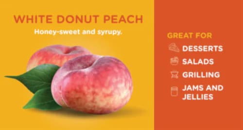 Fresh White Donut Peach Perspective: back