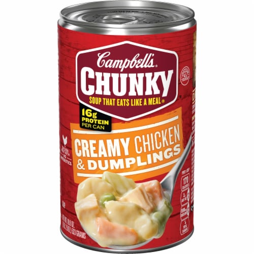 Campbell'® Chunky® Creamy Chicken & Dumplings Soup Case Sale Perspective: back