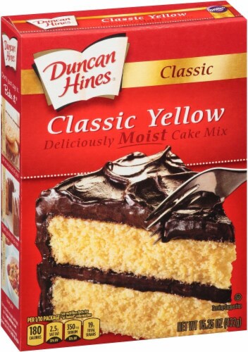 Duncan Hines Classic Yellow Cake Mix Case Sale Perspective: back