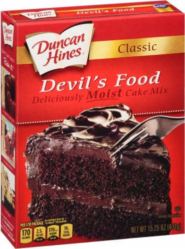Duncan Hines Classic Devils Food Cake Mix Case Sale Perspective: back