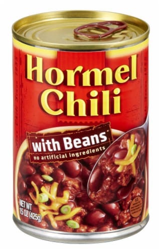 Hormel Chili with Beans Case Sale Perspective: back