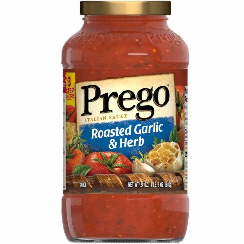 Prego Roasted Garlic & Herb Italian Pasta Sauce Case Sale Perspective: back