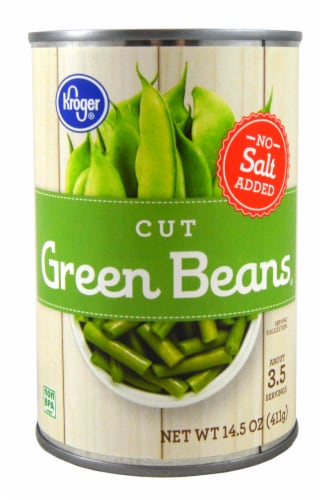 Kroger® No Salt Cut Green Beans Case Sale Perspective: back