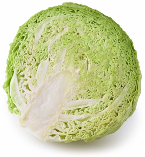 Organic Green Savoy Cabbage Perspective: back