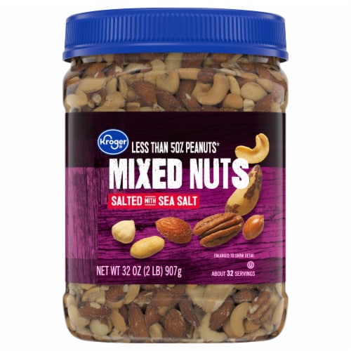 Kroger® Salted Less Than 50% Peanuts Mixed Nuts x 2 Perspective: back